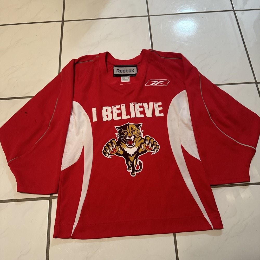 Florida Panthers VTG Y2K Hockey Long Sleeve Jersey Shirt RBK CCM Mens S NHL Rare
